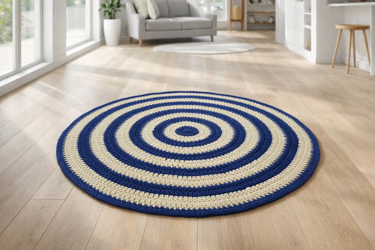 Patrón | Alfombra Mediterráneo de trapillo a crochet