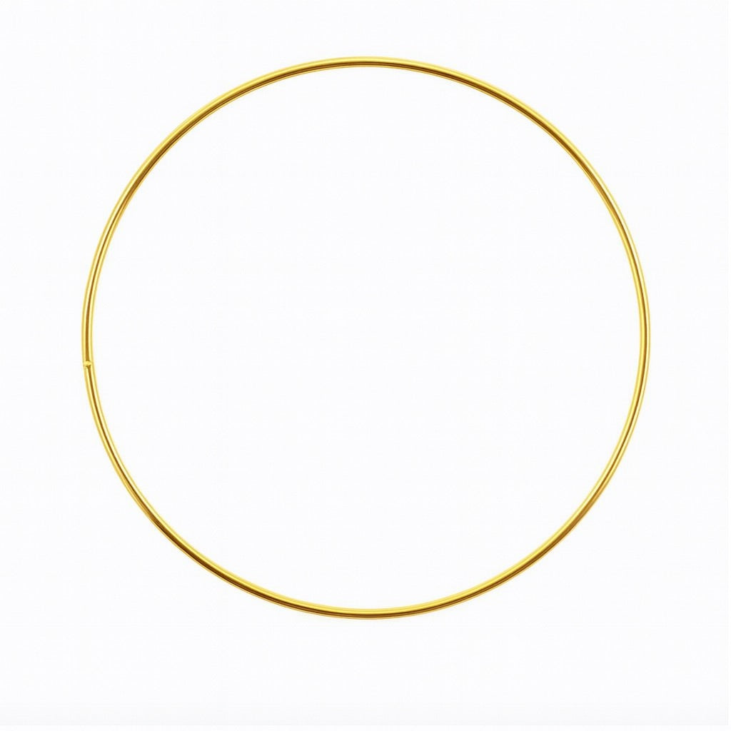 Aro metálico dorado para macramé