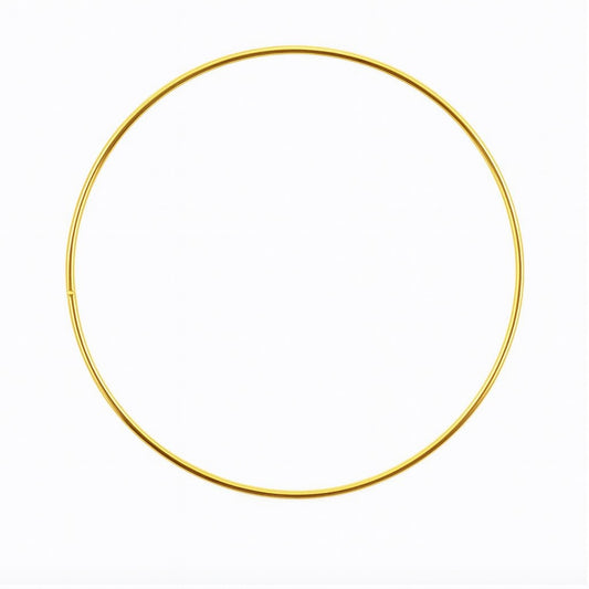 Aro metálico dorado para macramé