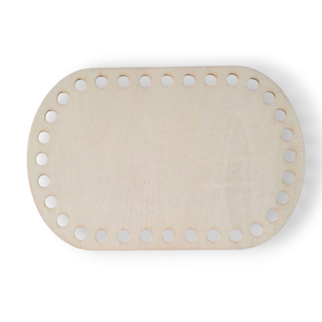 Base de madera ovalada para tejer 15 cm