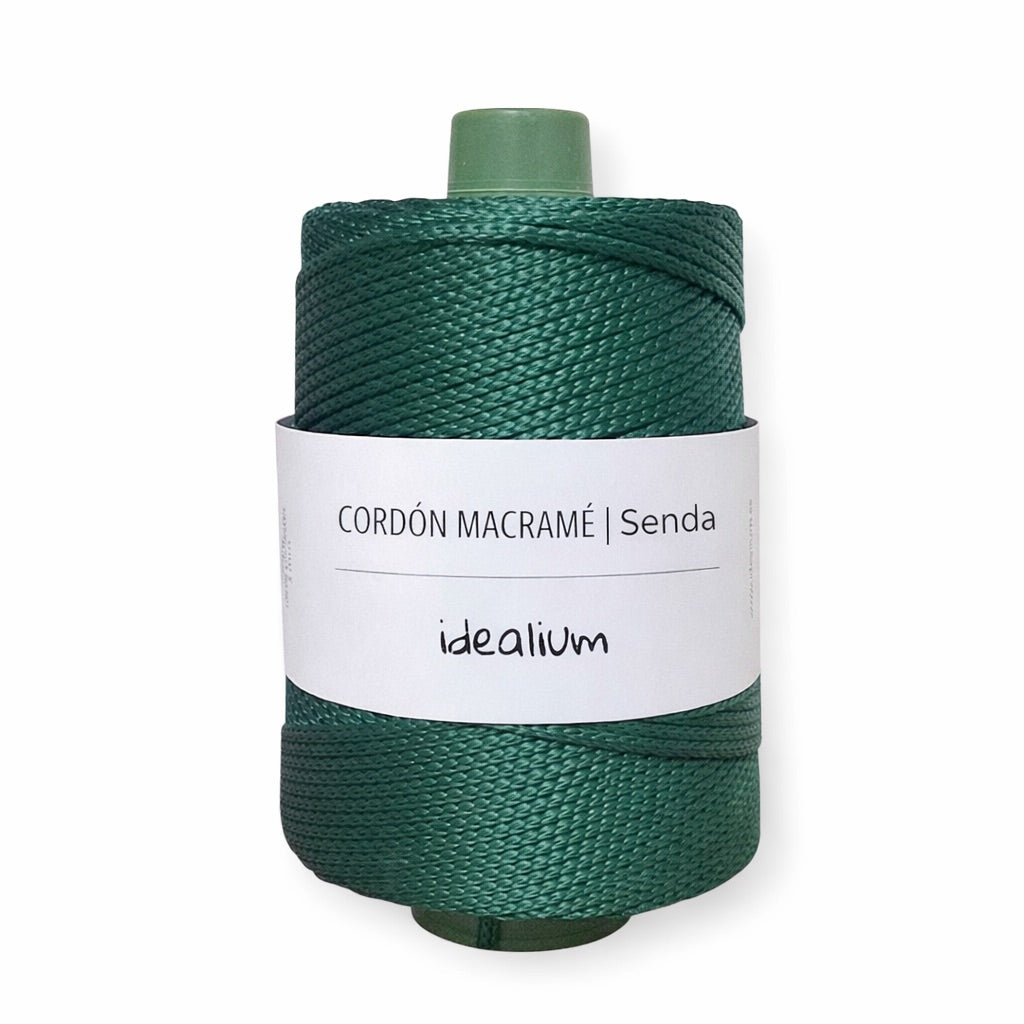 Senda · Cordón trenzado 3 mm para crochet S026 Verde oscuro