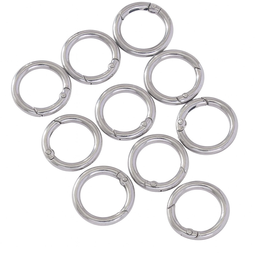 Mosquetones redondos color plata