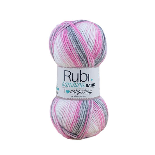 Ovillo Rubí Bambino Batik – Lana multicolor antipilling 100 g, especial infantil