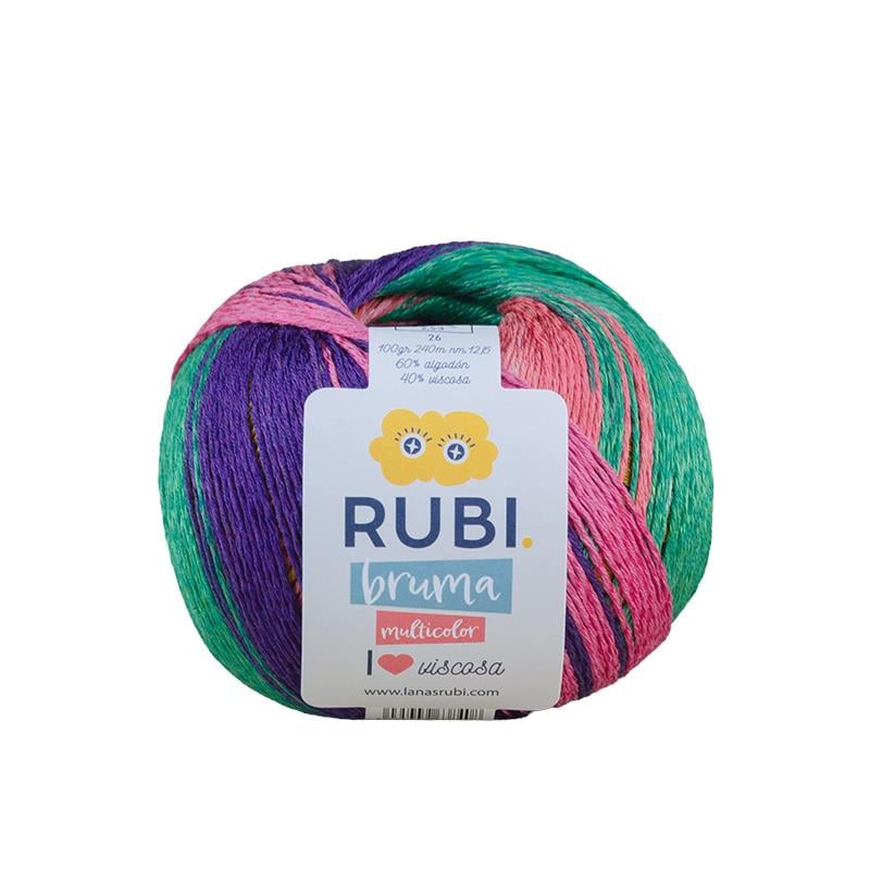 Ovillo Rubí Bruma Multicolor – Algodón 100 g, degradado suave