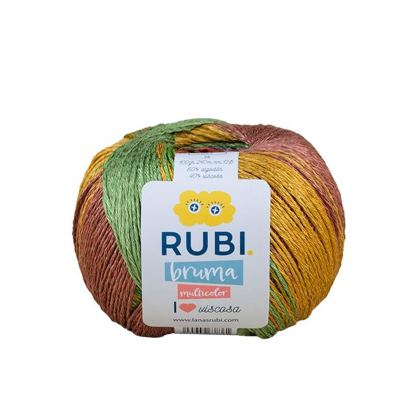 Ovillo Rubí Bruma Multicolor – Algodón 100 g, degradado suave