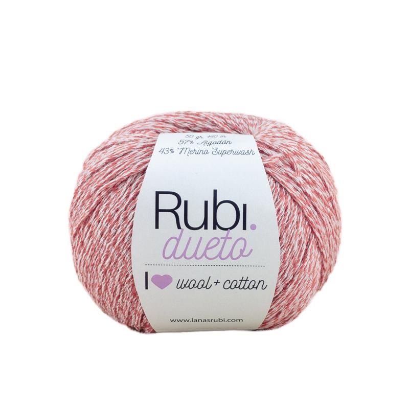 Fil Ruby Duet – Coton et mérinos Superwash 50 g, nuances mélangées