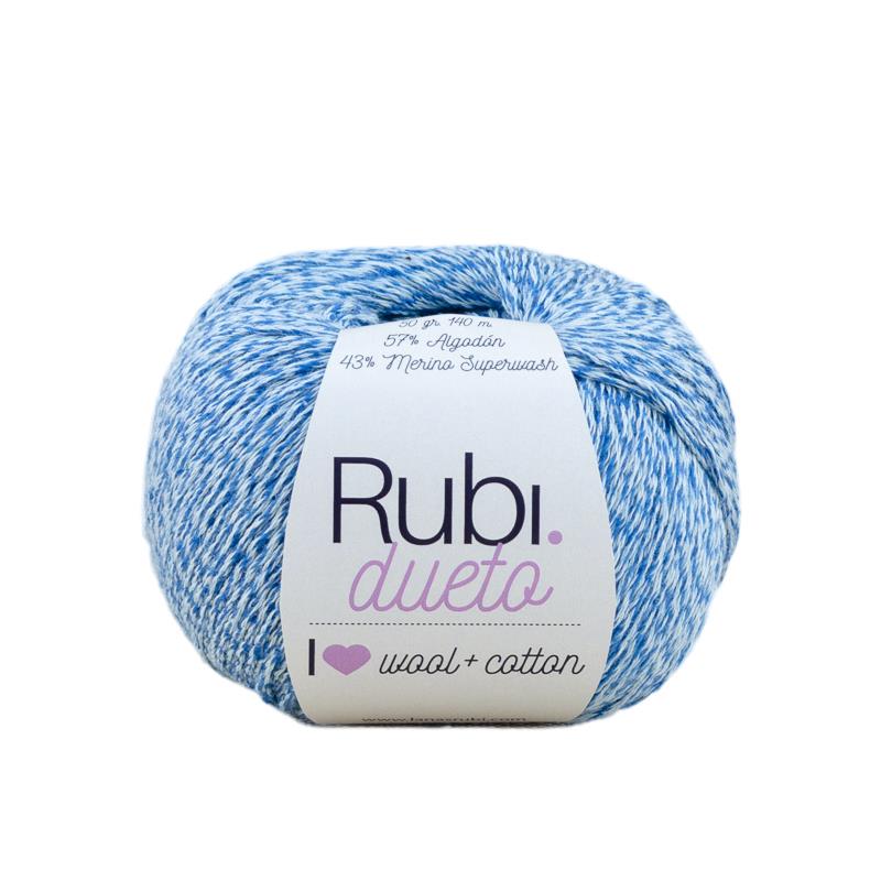 Fil Ruby Duet – Coton et mérinos Superwash 50 g, nuances mélangées
