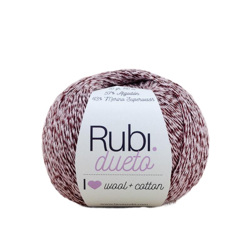 Fil Ruby Duet – Coton et mérinos Superwash 50 g, nuances mélangées