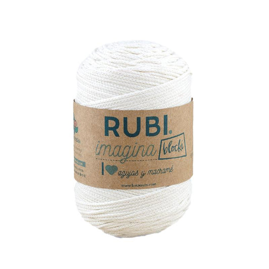 Ovillo Rubí Imagina Blocki – Algodón reciclado 200 g, complementos