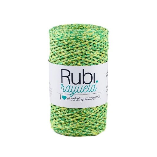 Ovillo Rubí Rayuela – Algodón reciclado multicolor 250 g