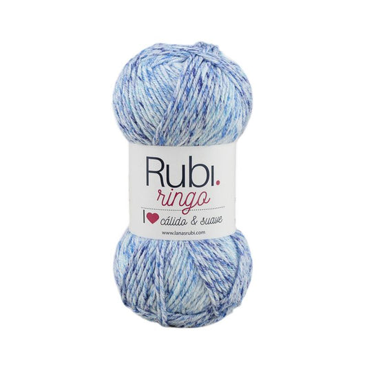 Ovillo Rubí Ringo – Acrílico 100 g, lana multicolor