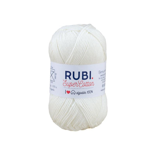 Ovillo Rubí Super Cotton – Algodón 50 g, fresco y ligero