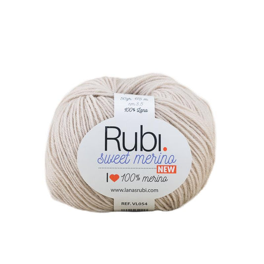 Ovillo Rubí Sweet Merino – Lana merino 50 g, prendas suaves
