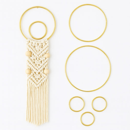 Pack Aros y Estructuras Doradas | Macramé