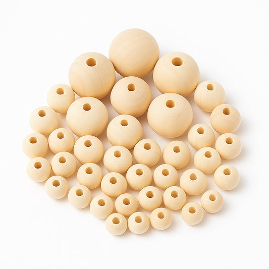 Pack Cuentas Naturales XXL — Madera natural para macramé