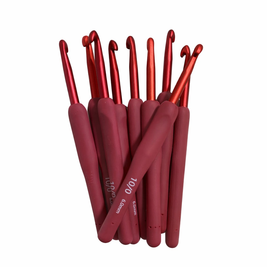 Pack de agujas de ganchillo ergonómicas · 2–6 mm