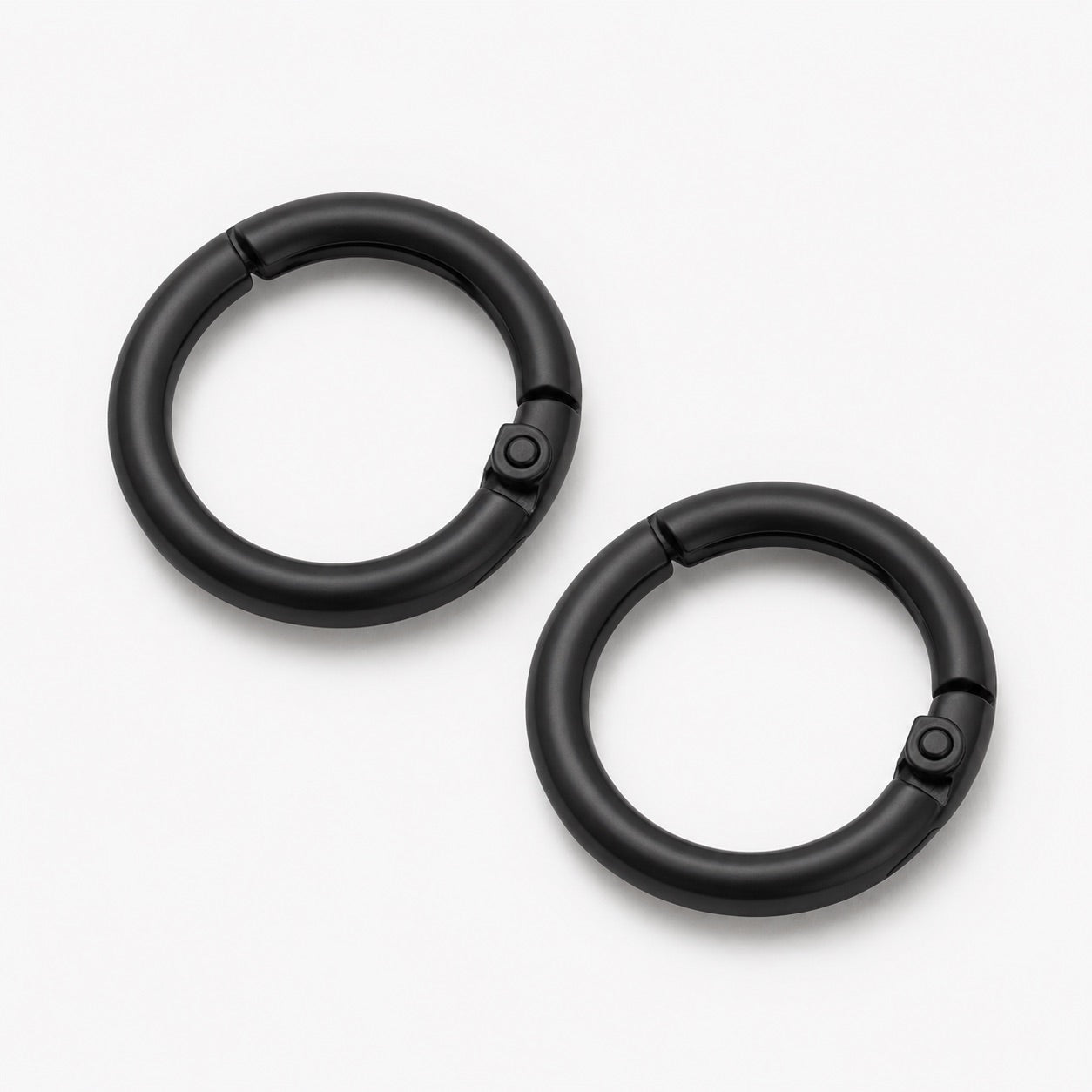 Mosquetones metálicos para bolso (Pack de 2) Negro