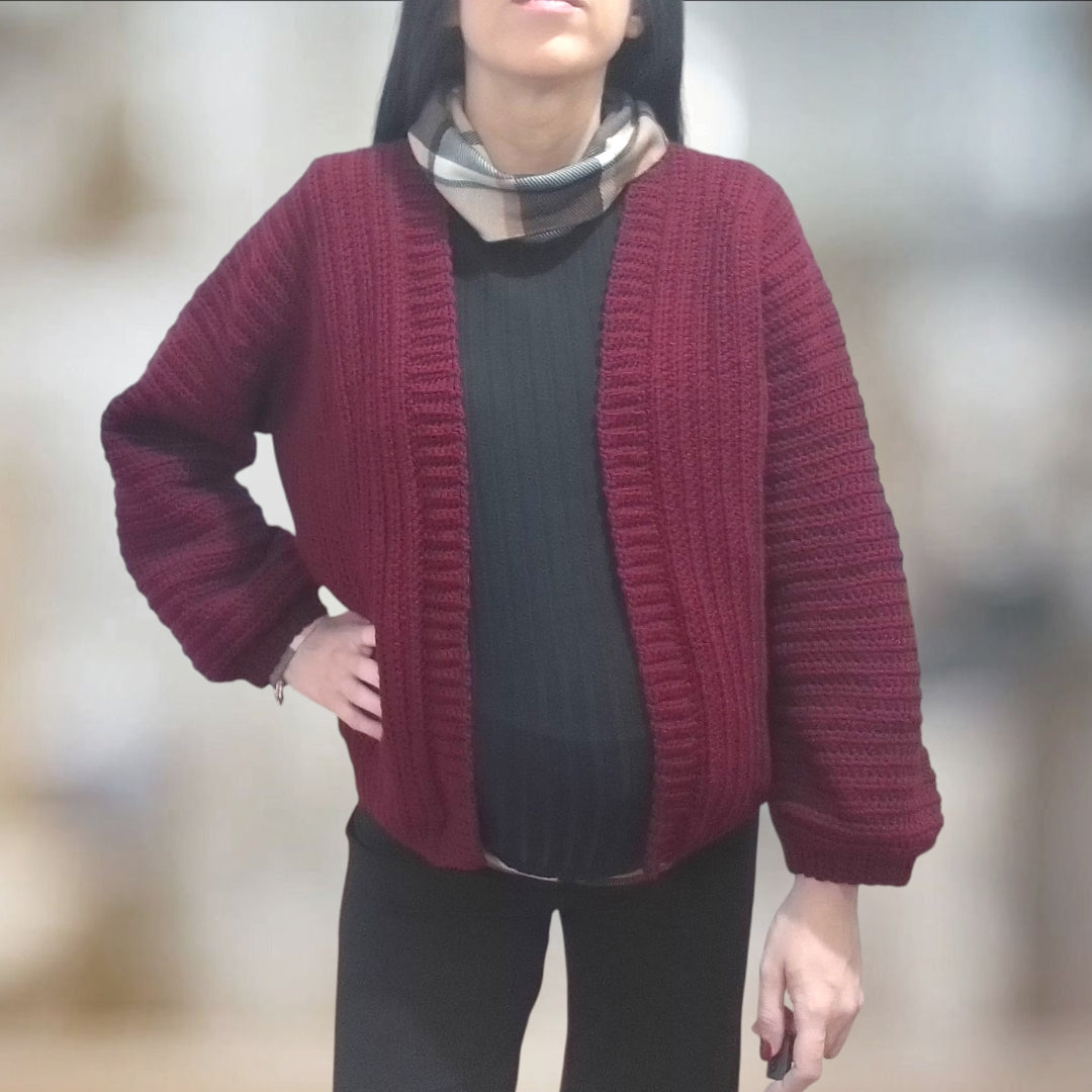 Cardigan mujer Everyday tejido a ganchillo_Idealium