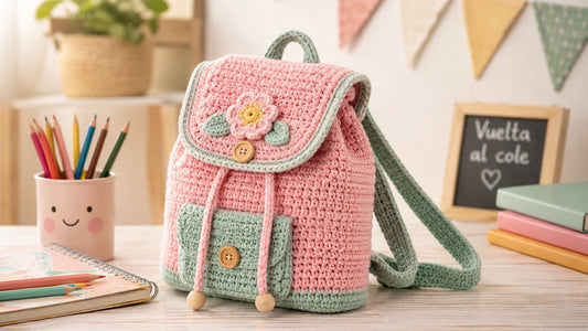 mochila de crochet infantil