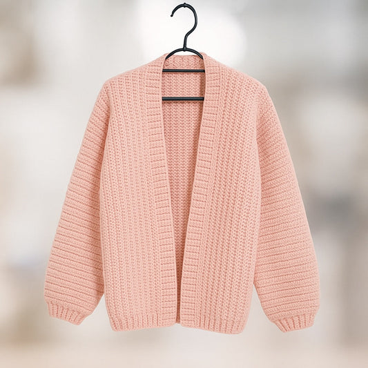 Patrón y Videotutorial Cardigan Everyday a ganchillo 