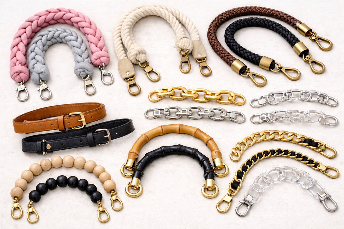 Asas para bolsos de trapillo y cordón: tipos y cuándo usarlas
