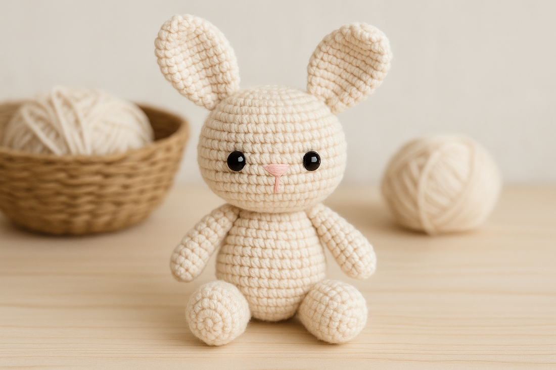 amigurumi conejito Canela tejido con ganchillo Idealium