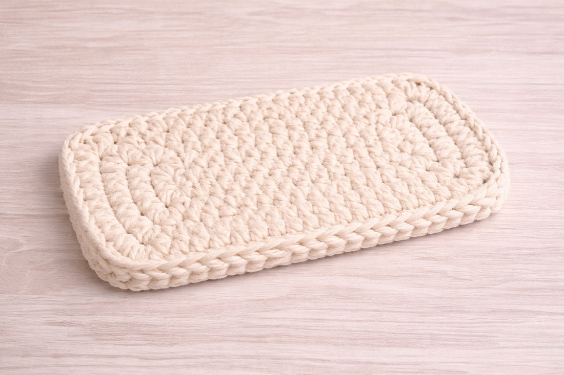 base rectangular tejida a crochet