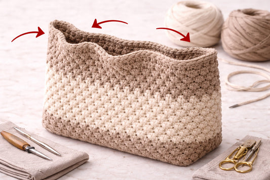 Errores al tejer bolsos en vertical y cómo evitarlos