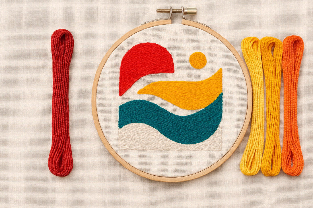 hilo mouliné y bordado moderno