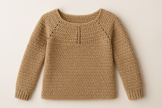 jersey tejido top down a ganchillo