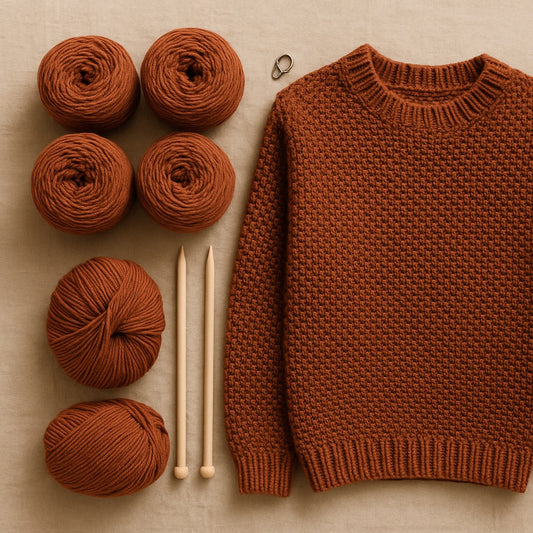 jersey tejido y ovillos