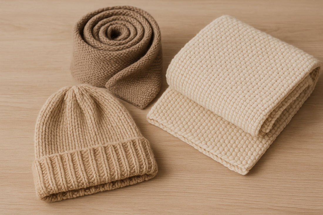 Medidas y patrón base de gorros, bufandas y mantas