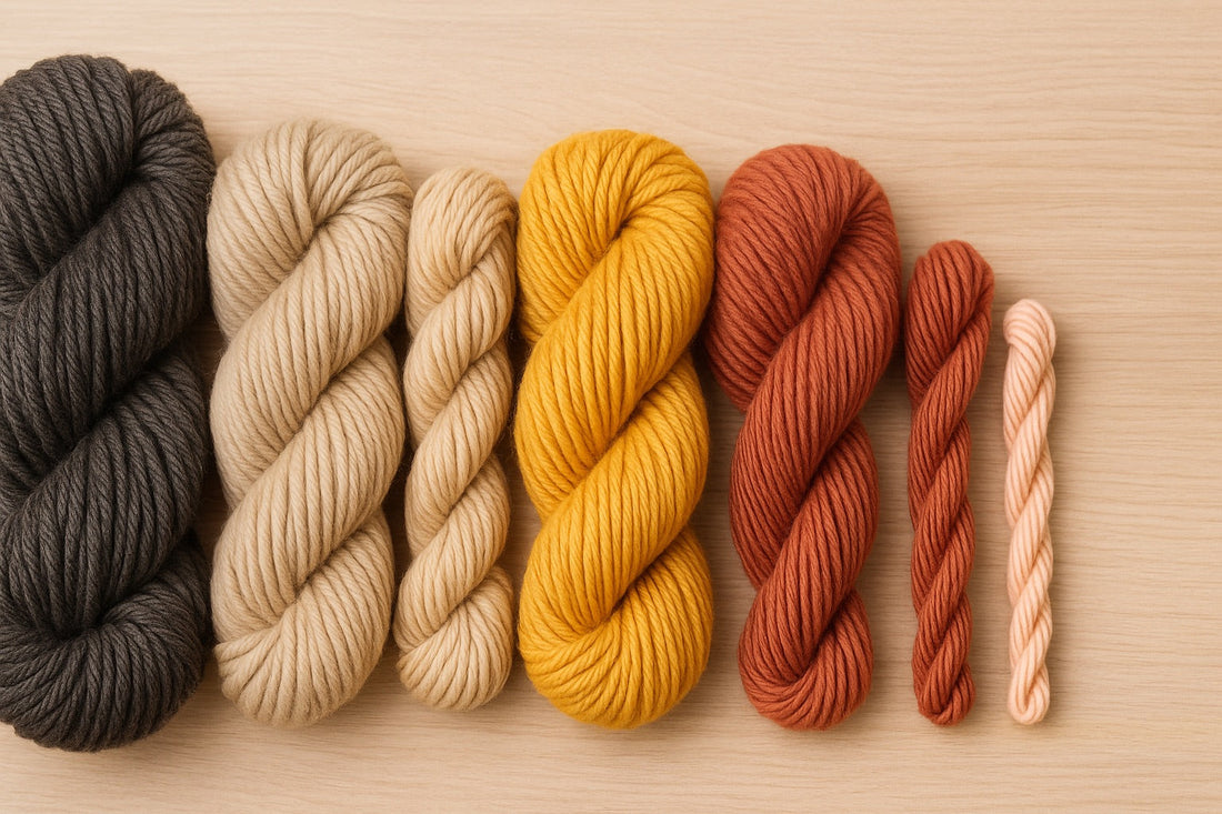 Guía de grosores de hilo y ovillos (estándares internacionales)