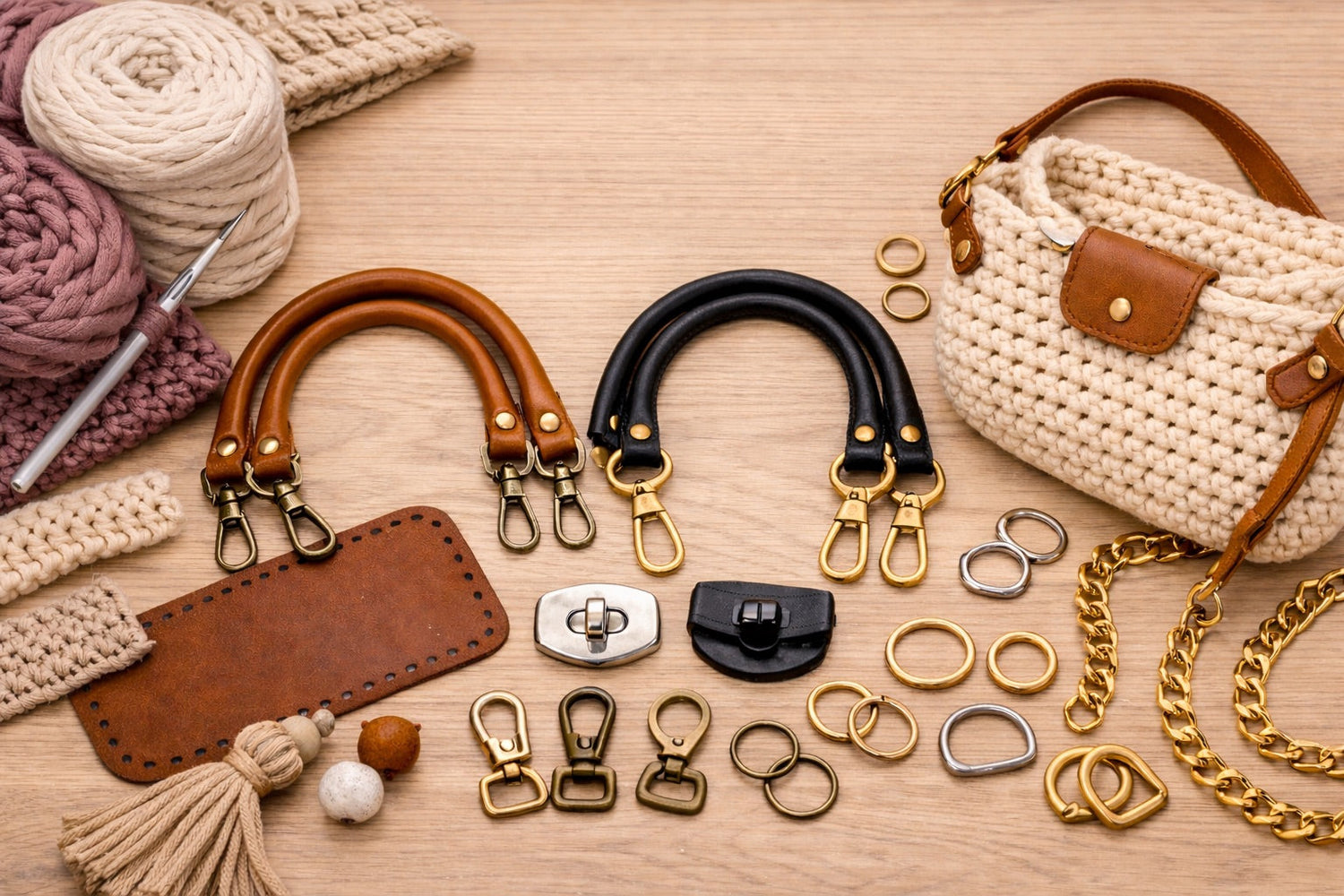 Accesorios para tejer bolsos
