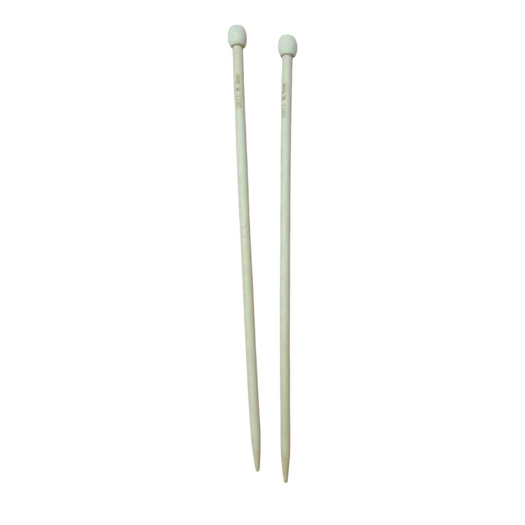 Agujas de punto de bambú 8mm