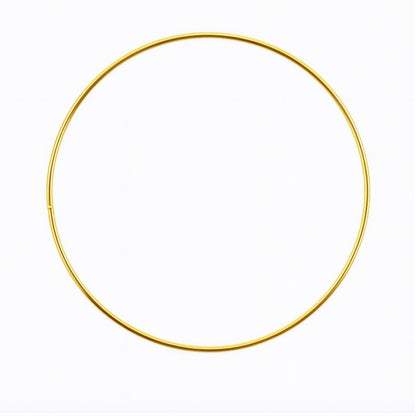 Aro metálico dorado para macramé