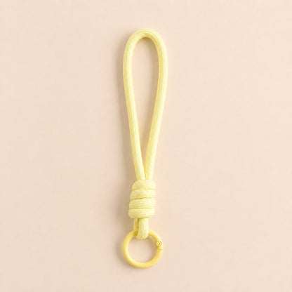 Asa de muñeca de cordón color amarillo claro para clutch