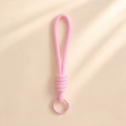 Asa de muñeca de cordón color rosa claro para clutch