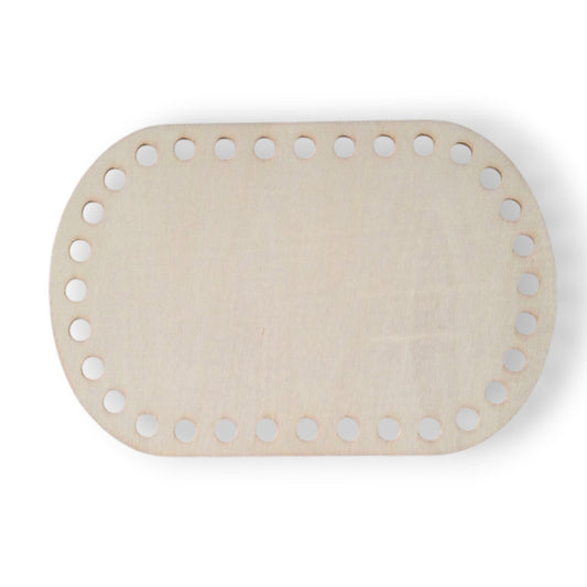 Base de madera ovalada para tejer 15 cm