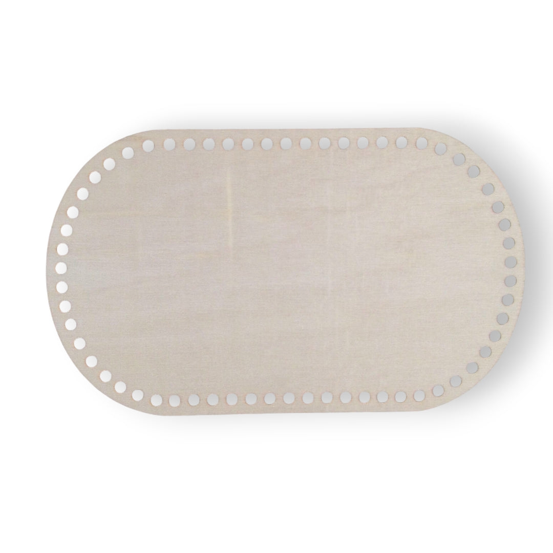 Base de madera ovalada para tejer 25 cm