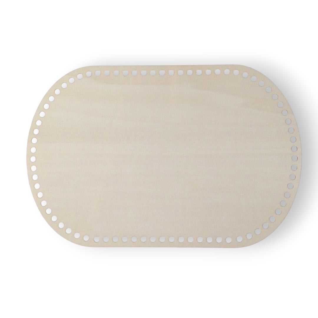 Base de madera ovalada para tejer 30 cm
