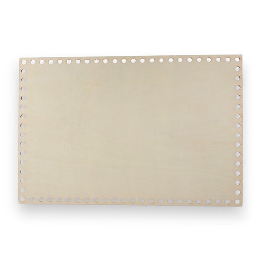 Base de madera rectangular para tejer 30 x 20 cm