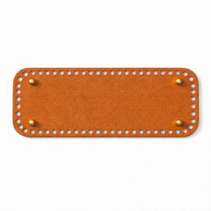 Base rectangular sintética marrón para bolsos (perforada)