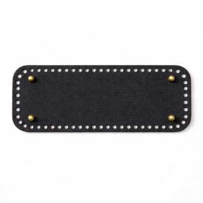 Base rectangular sintética negra para bolsos (perforada)
