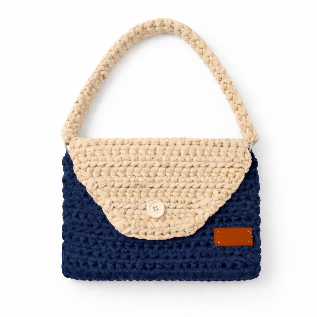Kit Bolso Naturly · Teje tu bolso de trapillo Azul marino