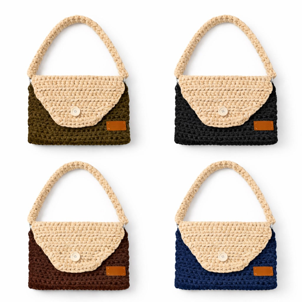 Naturly Crochet Bag Kit | Terra T-shirt Yarn and Accessories
