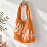 Kit La Ramita – Saco tote em croché – Nature · Algodão básico suave e versátil (Cor) 103 Laranja