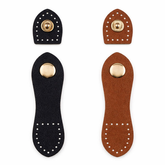 Cierre a presión con lengüeta perforada para bolso