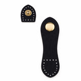 Snap closure with perforated tab for handbag  – Color Negro