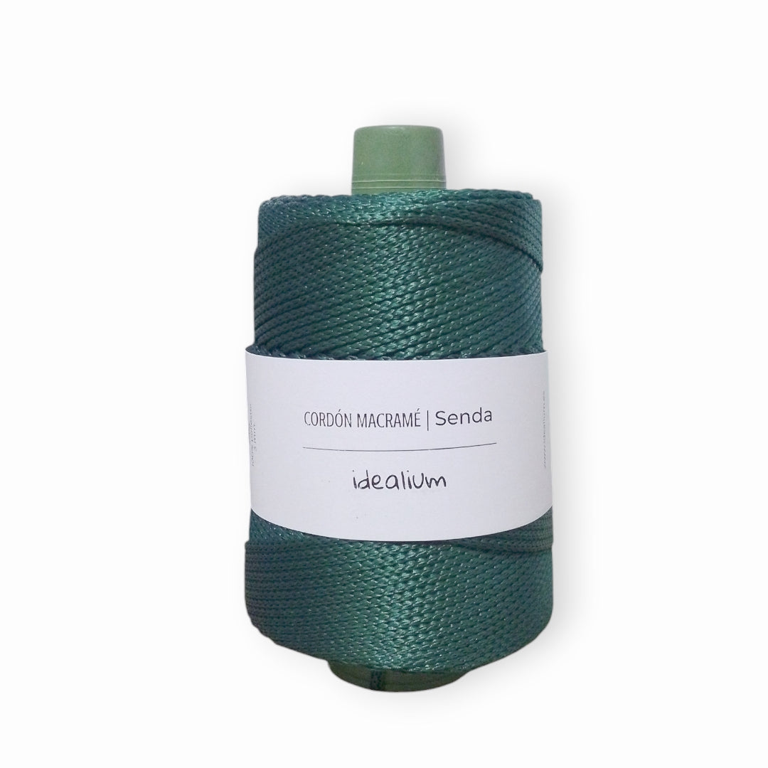  Cordón Idealium Senda 3 mm para Macramé – color 026 verde oscuro